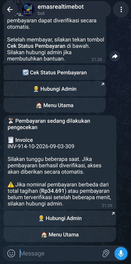 Pembayaran sedang diverifikasi